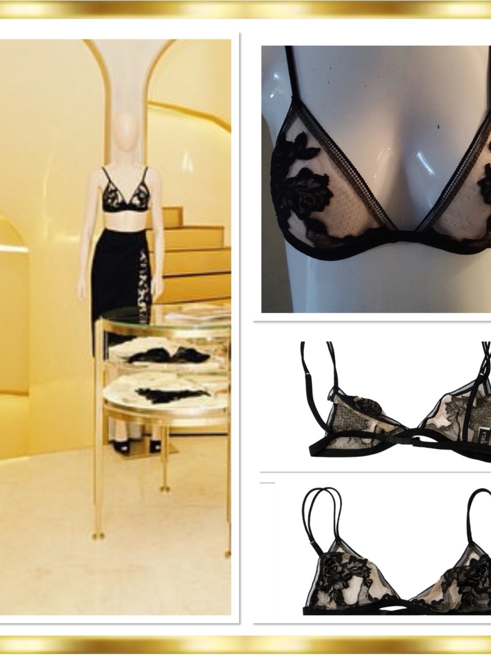 La Perla Privilege Floral Leavers Lace Frastaglio Appliqué Triangle Bra Size 3